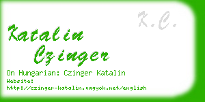 katalin czinger business card